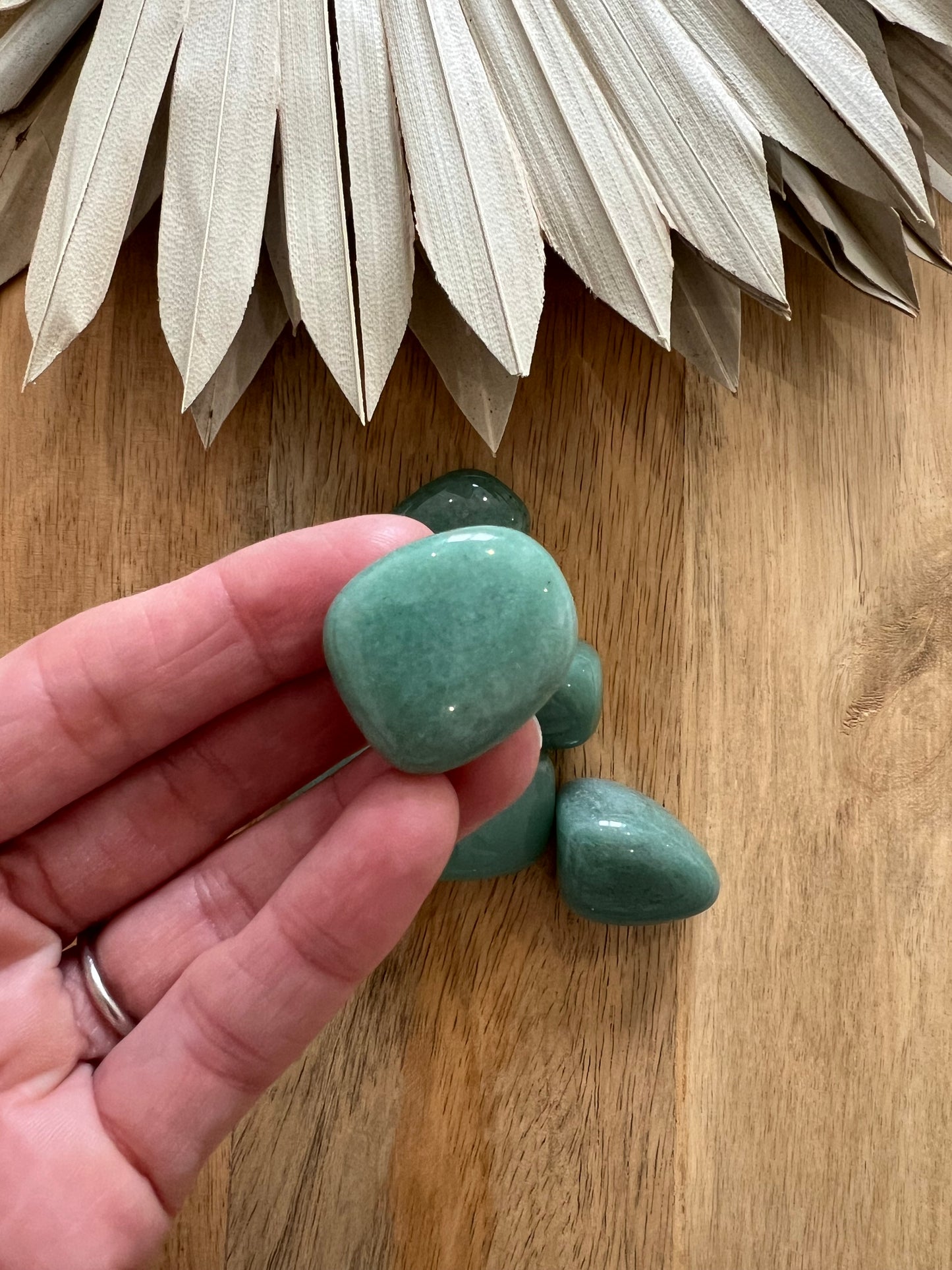 Dark Green Adventurine Tumblestone