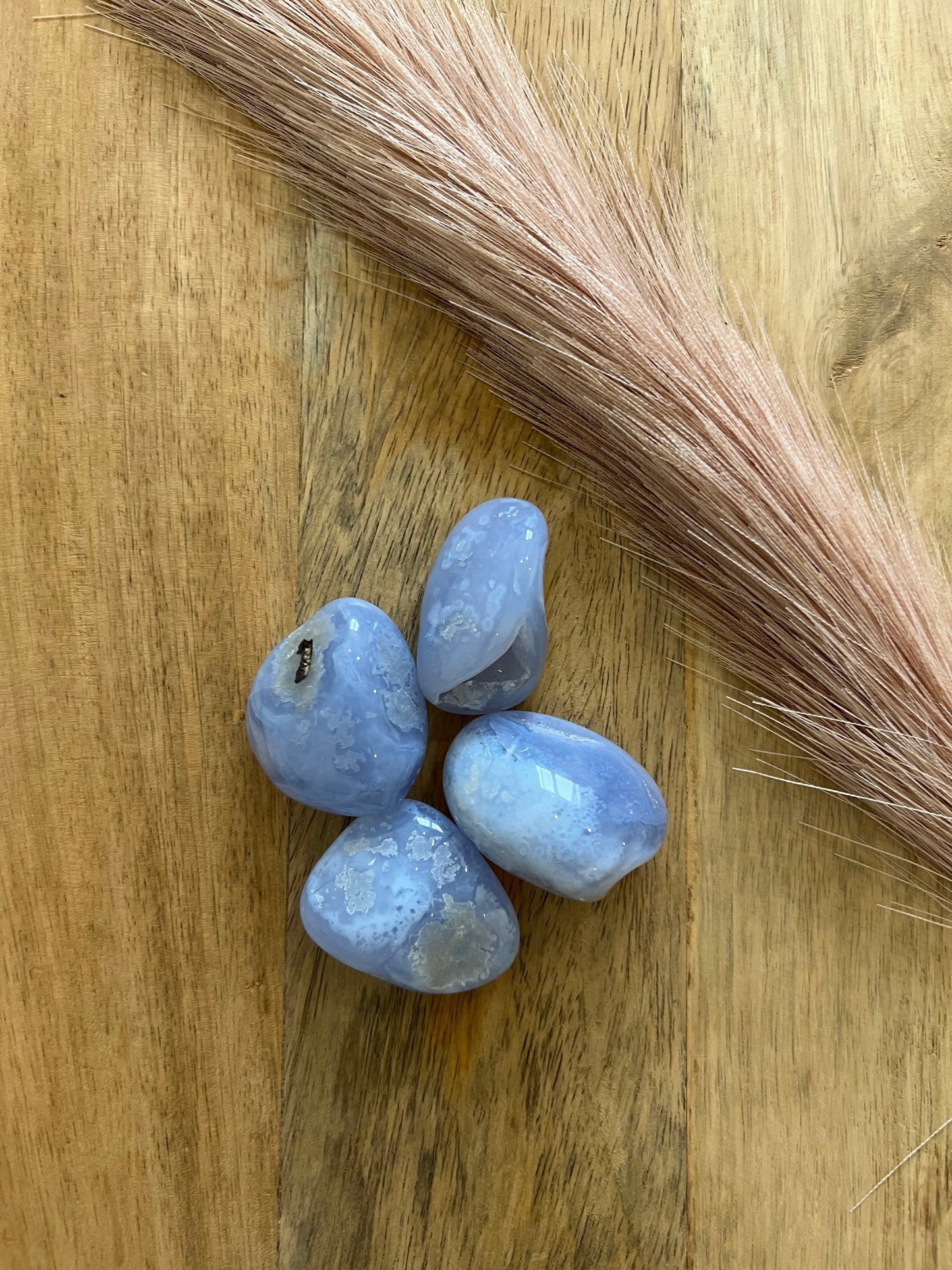 Blue Chalcedony Tumblestone