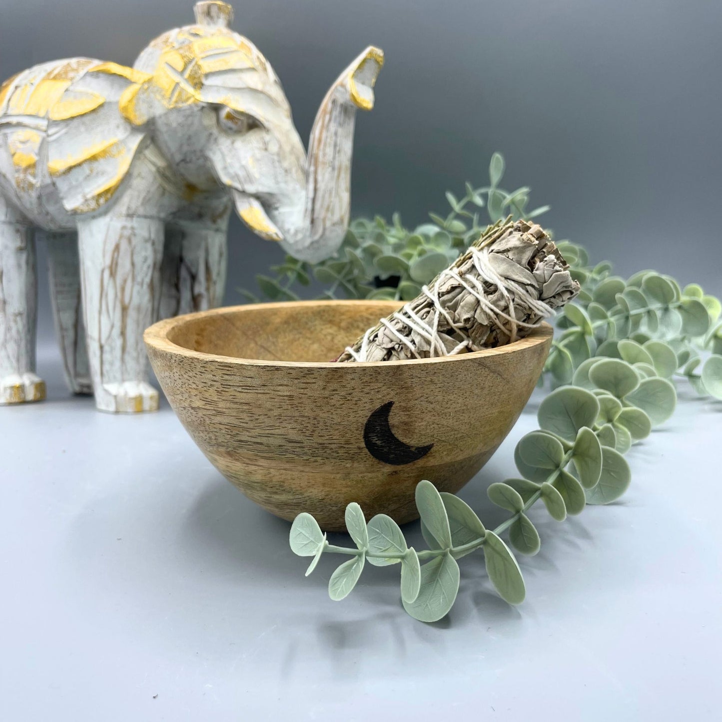 Wooden Smudge, Ritual and Offering Bowl.