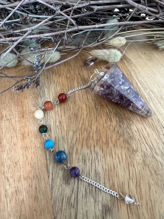 Orgonite Amethyst Pendulum