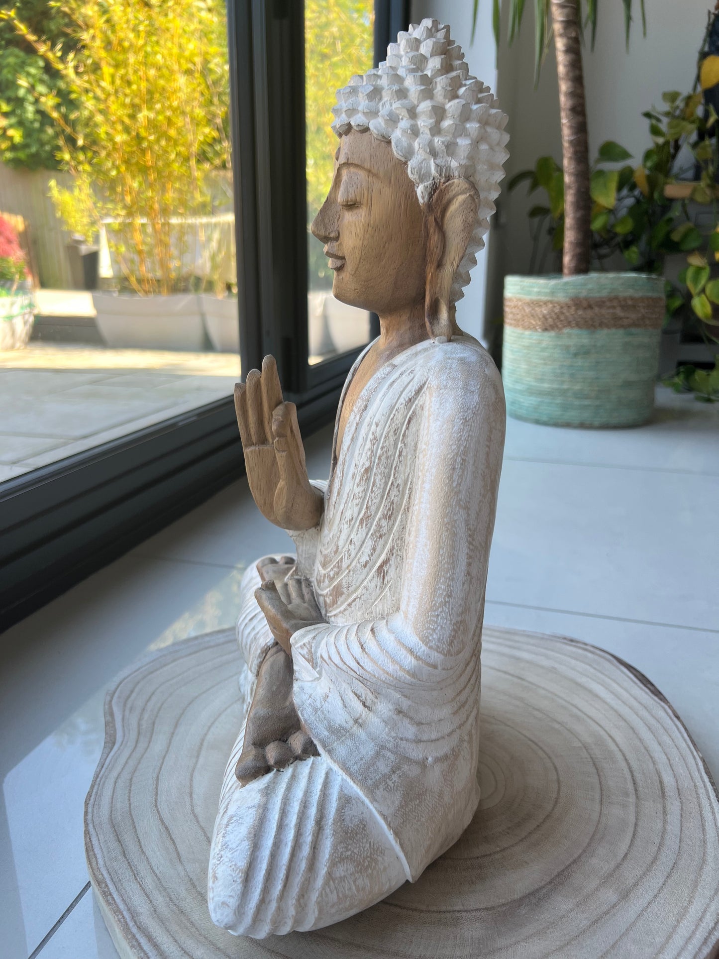 Buddha Wooden Statue, Teaching Transmission