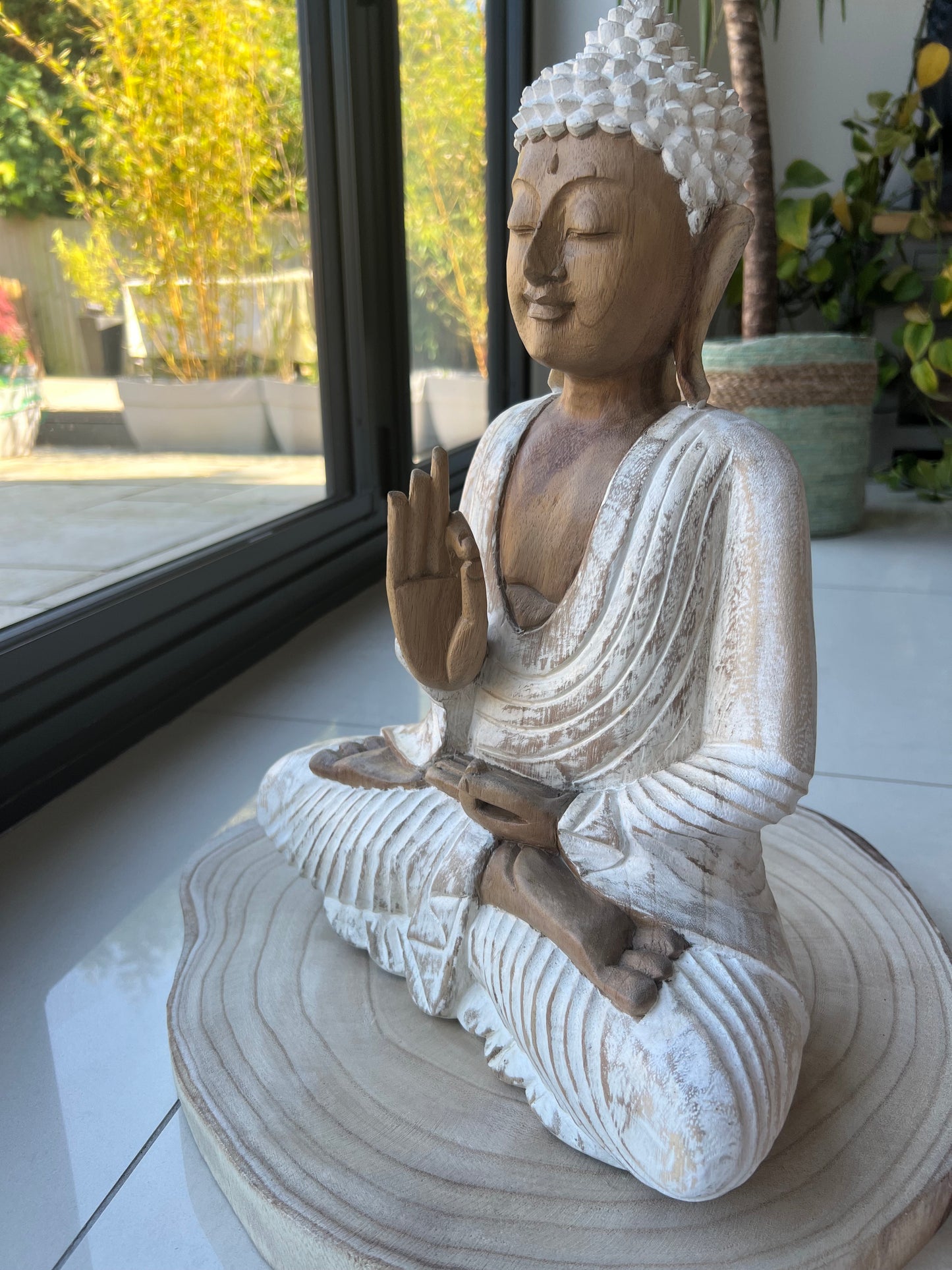 Buddha Wooden Statue, Teaching Transmission