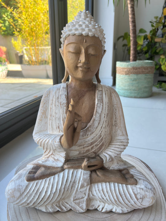 Buddha Wooden Statue, Teaching Transmission