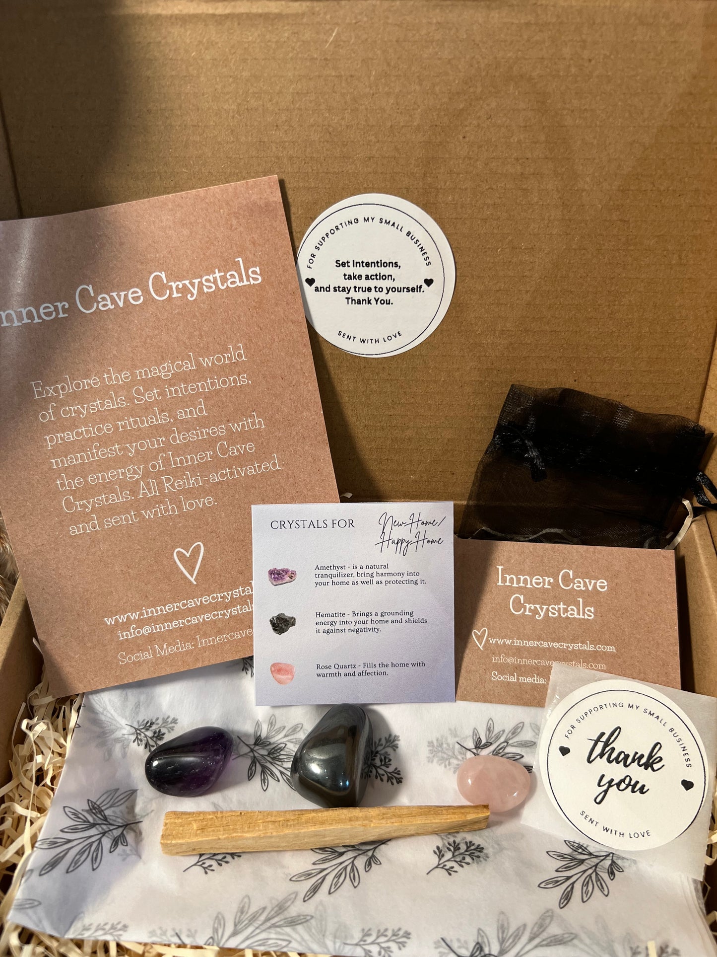 New Home/Happy Home Crystal Gift Set