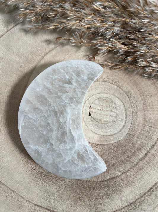 Selenite Moon Charging Plate