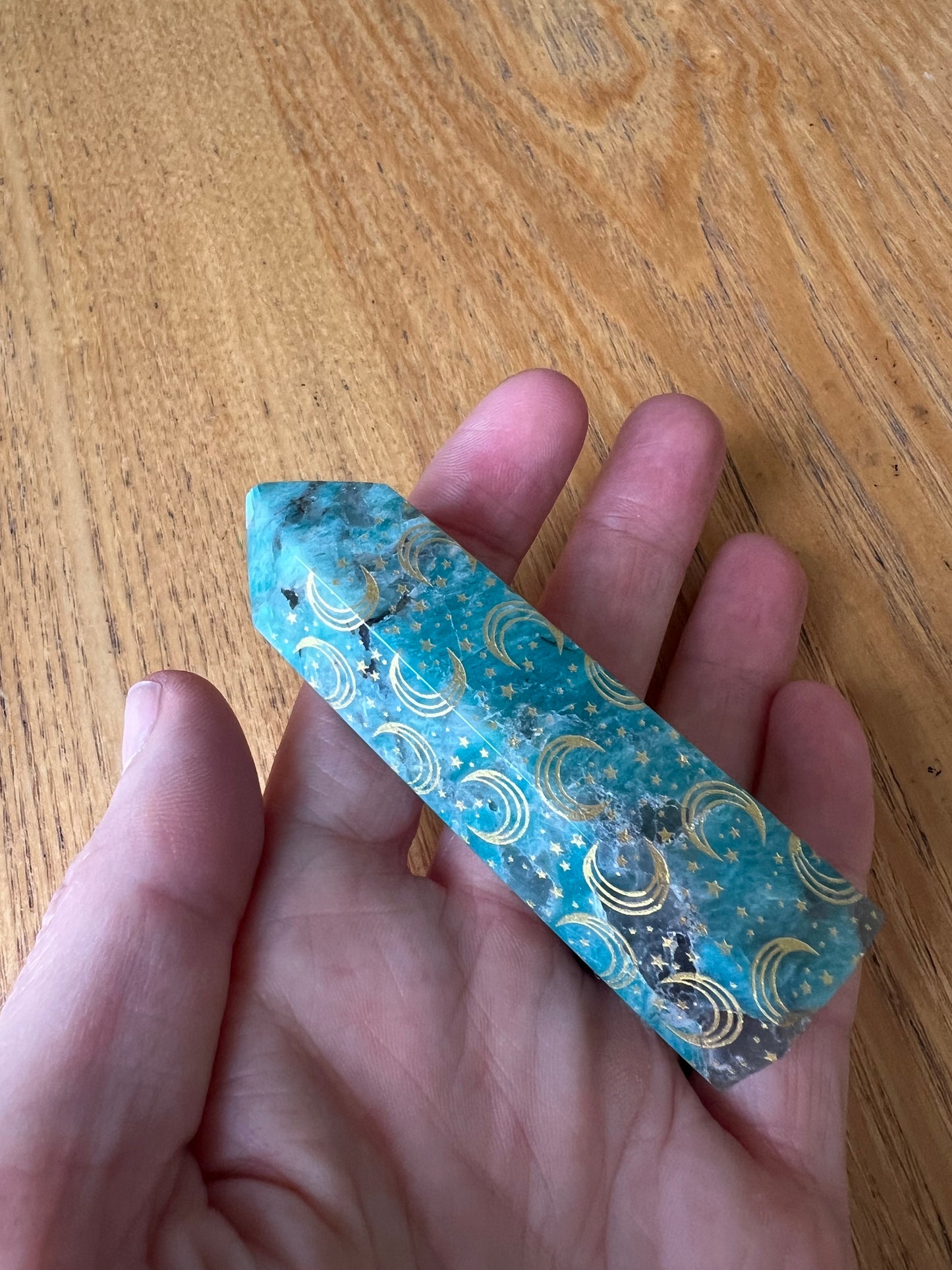 Amazonite Point (moon and stars)