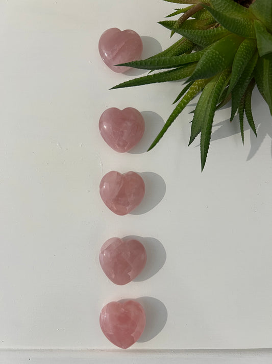 Rose Quartz Puff Heart