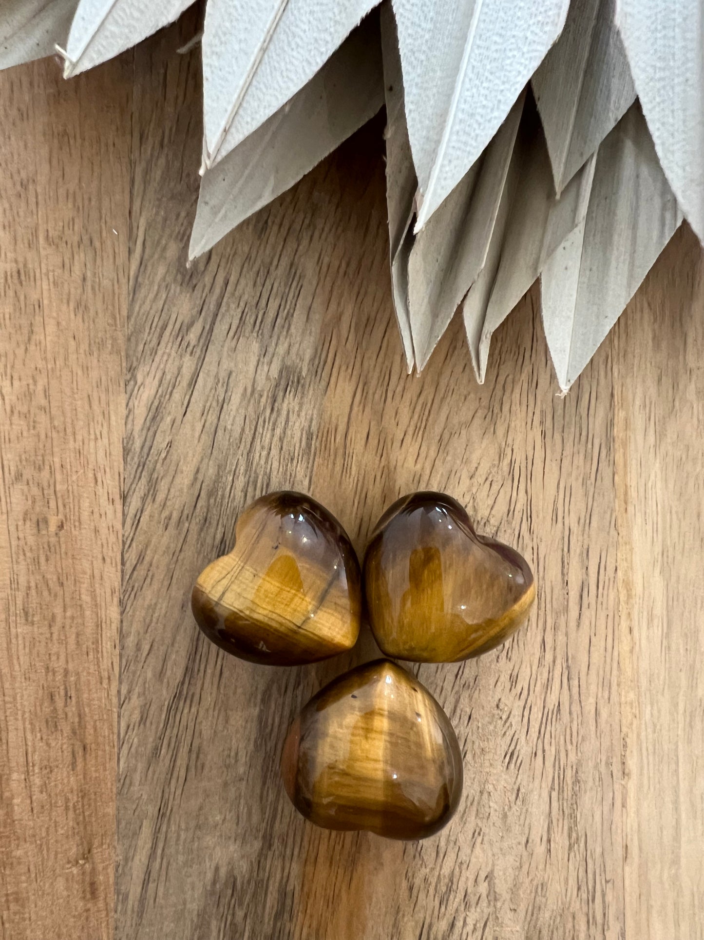 Mini Tiger Eye Hearts