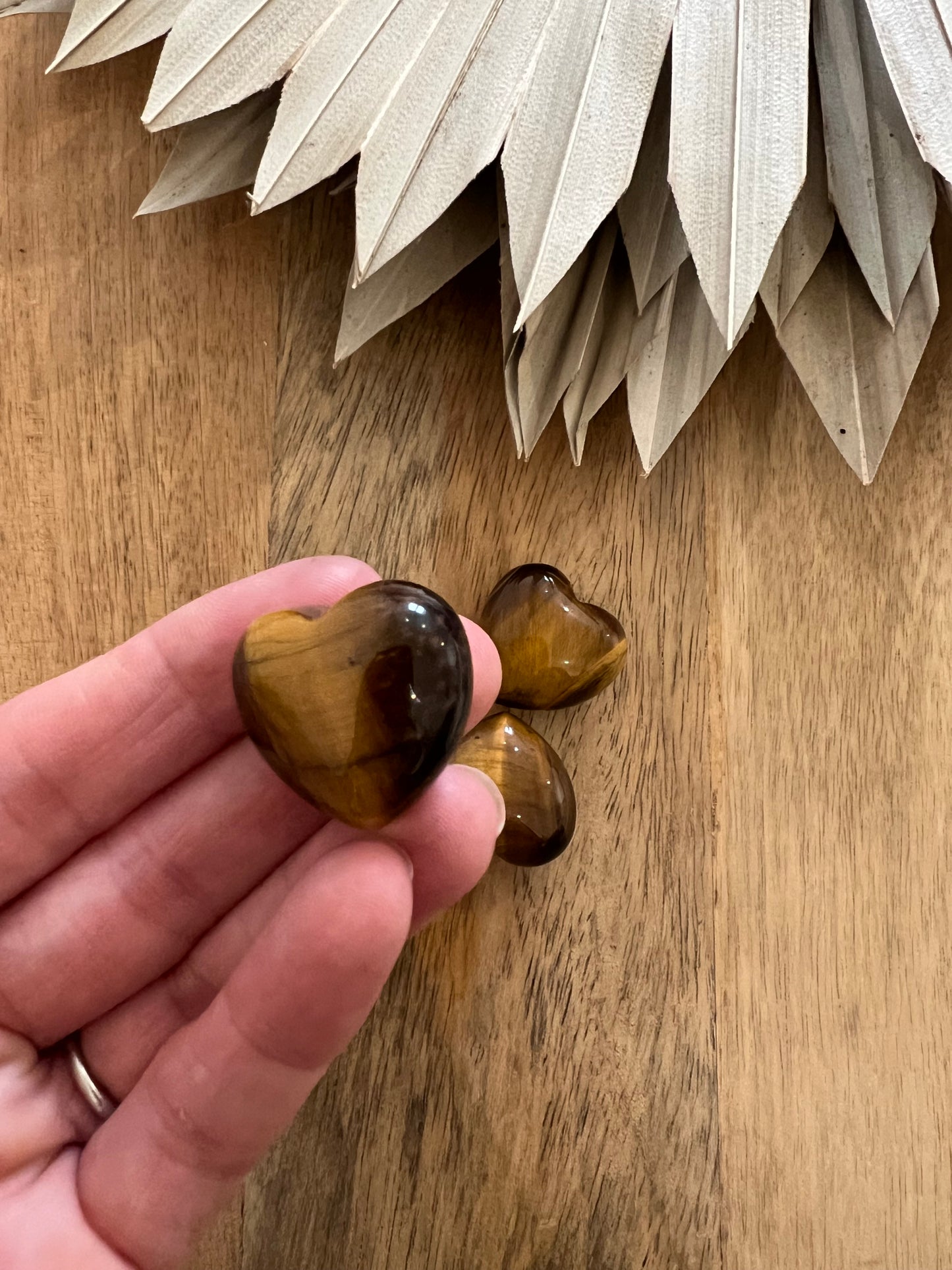 Mini Tiger Eye Hearts